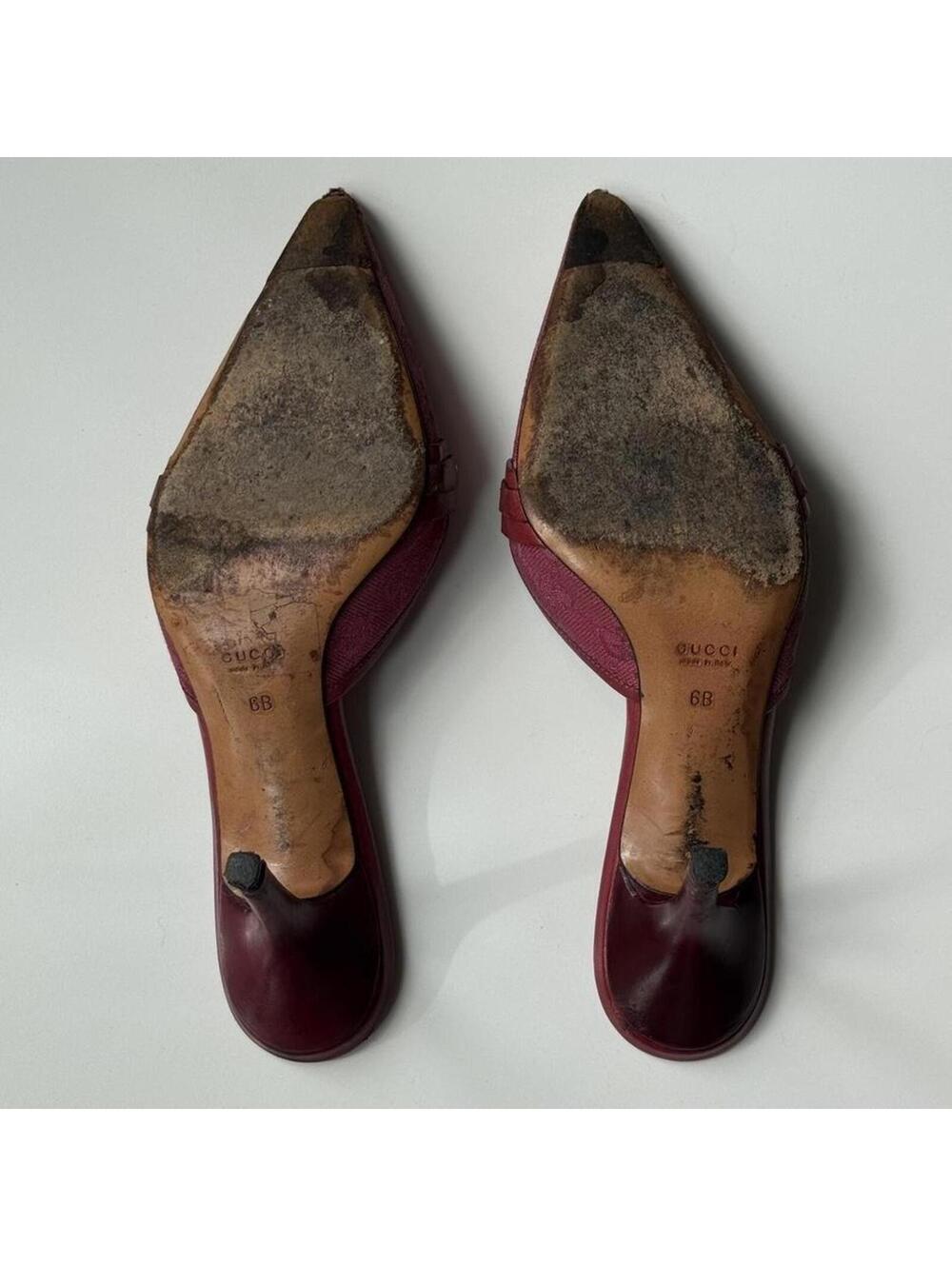 Gucci Monogram Canvas Mules in Pink - Picture 3 of 4
